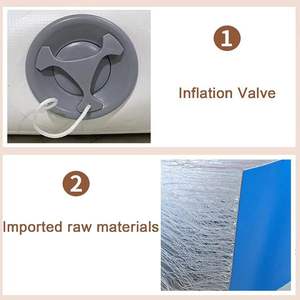 C U I Y M X S C Yacht Flottant Pêche Bateau Gonflable avec Pompe à Air, Eau Gonflable Dock Eau Flottant Lit Île 6 6 8 2ft - Product Image 4