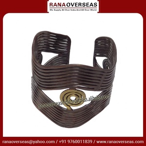 กำไลข้อมือทองแดงและทองเหลืองทำมือ ปรับขนาดได้ กำไลแบบเปิด เครื่องประดับโลหะสไตล์เรียบง่าย ของขวัญสำหรับทุกเพศ เหมาะกับการใช้งานในชีวิตประจำวัน - Product Image 2