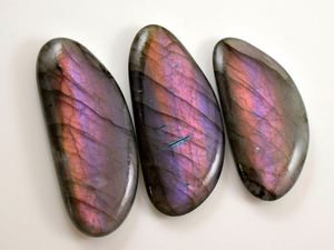 Violet feu Labradorite palmier pierre Quartz guérison cristal poche inquiétude pierre pour cristal lâche Cabochon pierres précieuses fabrication de bijoux - Product Image 4