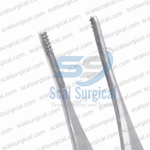Pinzas Adson Marrones para Tejidos con Carburo de Tungsteno, Dientes Serrados 7x7, Pinzas Quirúrgicas de Pulgar, Agarre de Precisión Atraumático - Product Image 3