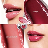 Pelembap Bibir Your Logo Moisturizing Dewy Lip Jam Vitamin E Gula Guava Wadah Bentuk Hati Perak Mengkilap Minyak Jojoba Aroma Stroberi Persik
