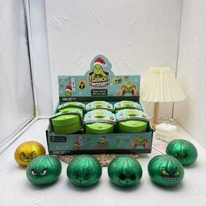 Edizione Natalizia Mostro Peloso Verde <span class=keywords><strong>Grinch</strong></span> 8,5cm Antistress Divertente Regalo Scatola Misteriosa Giocattolo Creativo - Product Image 1