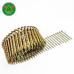 Clavos de bobina de alambre de 1-3/4 "x 0.086 9000 Uds. Fuerte potencia de sujeción, vástago de tornillo, revestimiento amarillo para fabricación de palés de clavadora neumática - Product Image 4