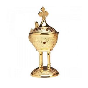 Quemador Bakhoor de forma redonda de diseño ventajoso quemador Bakhoor de incienso de Color dorado de latón para los más vendidos - Product Image 1