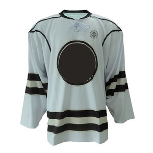 Maillot de hockey sur glace à col en V, couleur unie, vente directe d'usine, maillot de hockey sur glace à manches longues - Product Image 1