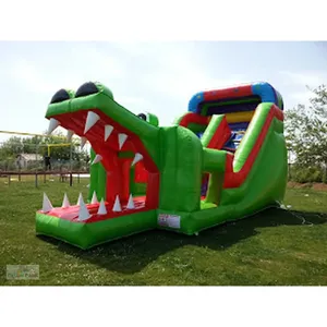 Grand toboggan gonflable en forme de crocodile pour parc d'attractions - Product Image 4