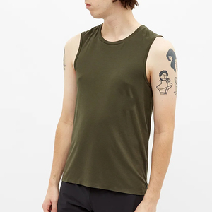 Custom <b>logo</b> Cotton Spandex Loose Split Hem Muscle Mens Workout Quick Dry Running Stringer Sports Gym tank Top Me - Product Image 5