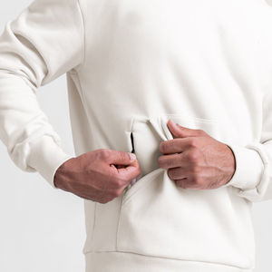 Pull à capuche unisexe en molleton de coton uni, respirant, avec boutons, personnalisable, vente en gros, hiver 2025 - Product Image 1