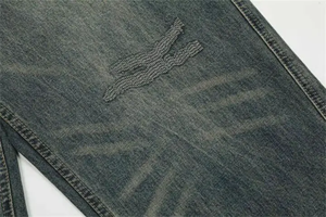 Nuevos Pantalones Vaqueros Deportivos Holgados y Rectos de Color Azul Oscuro con Cintura Elástica para Hombre, Estilo Urbano Informal - Product Image 3