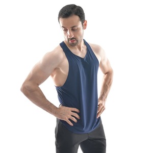 Débardeur de sport pour homme 100% coton de haute qualité, personnalisé, extensible, dos nageur, tricoté, respirant, séchage rapide pour l'été, décontracté - Product Image 5