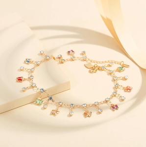Wholesale unique design colorful butterfly-shaped diamond Metal <b>Anklets</b> - Product Image 3