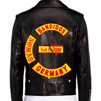 Patchs brodés personnalisés pour moto BANDIDOS Allemagne MC, lot de 14 pièces, forme de fleur écologique pour vestes, gilets et chapeaux de motards