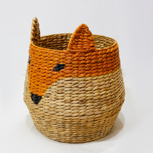 Adorable Animal Shaped <b>Water</b> Hyacinth <b>Storage</b> Basket Wholesale Cute Fox Basket for Kids Best Seller by Artex Dong Thap - Product Image 5