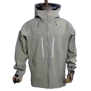 Chaqueta de lluvia de carcasa dura impermeable para exteriores de alta calidad cortavientos con cremallera unisex personalizada para hombre y mujer de una sola capa - Product Image 3