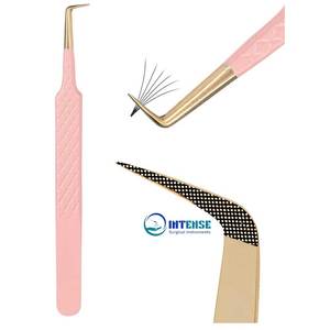 Pinzas de Acero Inoxidable de 90 Grados con Punta Lisa para Extensiones de Pestañas, Precisión Antimagnética, INTENSE SURGICAL INSTRUMENTS - Product Image 1