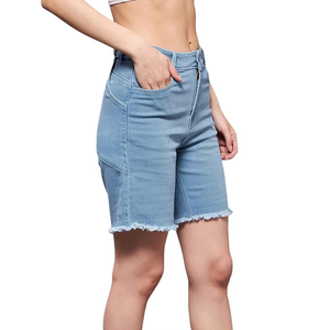 Shorts en jean légers, taille et motif personnalisés, pour l'extérieur, à prix raisonnable, dernier design, prix raisonnable, shorts pour femmes - Product Image 1