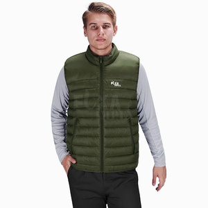 Chaqueta acolchada de algodón de invierno para hombre con aislamiento 2024, chaleco duradero de moda, acabado acolchado, cuello levantado, lona bordada - Product Image 2
