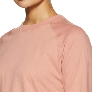 Women's Crew <b>Neck</b> Sweatshirt <b>Light</b> pink Color Fleece Women's Pullover Sweatshirt for Ladies With Customized Logo - Product Image 3