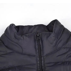 Meilleures ventes Gilet à capuche en coton polyvalent pour hommes, chaud, couleur unie, épaissie, rembourrée, capuche amovible, veste - Product Image 3