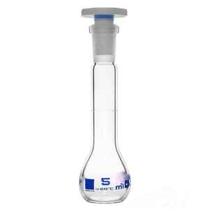High Accuracy 5ml Volumetric <b>Flask</b> with Leak-Proof Polyethylene Stopper made of Borosilicate Glass for Laboratory Use - Product Image 1