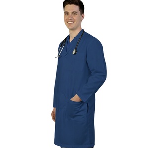 Blouse de laboratoire médicale pour hommes, mélange polyester-coton, durable, uniforme de médecin, tenue de travail hospitalière, personnalisable OEM, marque privée - Product Image 2