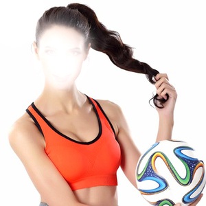 2025 haute qualité sans couture Yoga Gym soutien-gorge de sport pour dames entraînement Fitness porter avec Logo avant grande taille soutien-gorge de sport pour les femmes - Product Image 5