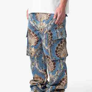 กางเกงคาร์โก้ลำลองมีสไตล์สำหรับผู้ชายกางเกงกันยับง่ายย้อมสีเรียบใส่สบายและออกแบบมาสำหรับสวมใส่ในชีวิตประจำวัน | กางเกงผู้ชาย - Product Image 3