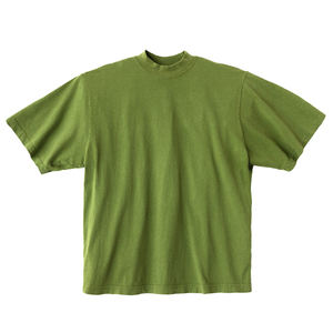 Drop Shoulder Mock Neck Tee Shirts Men High Quality Oversize O-Neck T Shirt Mens - Product Image 5