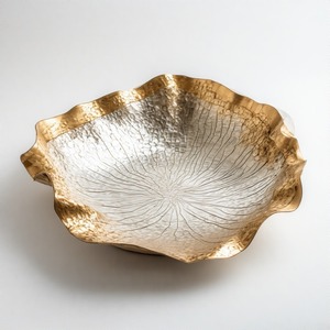 Imperialroot ชามแกะสลักลายจักรพรรดิทองสำหรับการนำเสนอการรับประทานอาหารหรูหราหรูหรา - Product Image 6