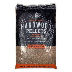 Pellets de bois 100% naturels RTS Fire & Flavor Hickory pour fumeurs et grills à pellets, barbecue, cuisson, rôtissage et grillades, 20 lb. Sac - Product Image 1