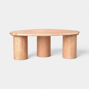 Mesa de Centro de Madera Maciza, Mesa de Centro de Madera Natural Hecha a Mano para Sala de Estar, Hotel y Cafetería - Product Image 5