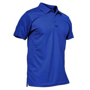 Polos informales de algodón y poliéster, camiseta Polo de gran tamaño de manga corta de peso pesado personalizada de 220gsm para hombres 2025 - Product Image 3