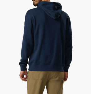 เสื้อฮู้ดแบบสวมหัวสำหรับผู้ชายผ้าโพลีเอสเตอร์สีพื้นสำหรับใส่ได้ทั้งชายและหญิงสำหรับฤดูหนาวโลโก้ออกแบบได้ตามต้องการ - Product Image 1