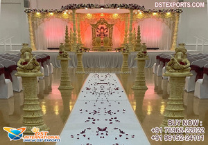Decoración Tradicional Hindú para Mandap de Bodas, Fascinantes Decoraciones para la Ceremonia del Mandap Vidhi para Bodas Indias en el Reino Unido - Product Image 2
