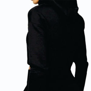 Sudadera con Capucha Corta para Mujer, Personalizada al por Mayor, 45% Algodón, 55% Poliéster, Forro Polar, Diseño Noir Sky Script - Product Image 6