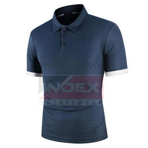 Polo à manches courtes pour hommes, séchage rapide, modèle solide 100% coton, chemises polo grande taille pour hommes - Product Image 4