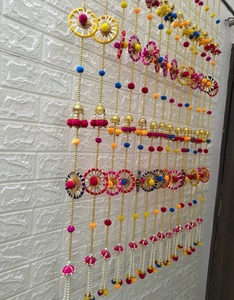 Vibrant Chakri Latkan avec Ghungroo SoundGuirlande Pom Pom traditionnelle pour Puja mariage Diwali événement scène décors décor à la maison - Product Image 1