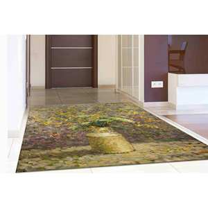 Tapis floral style ferme : Décoration botanique pour entrée, tailles personnalisées, tapis en chenille - Product Image 5