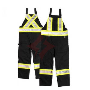 Pantalones de Peto Personalizados con Logotipo, ANSI Clase 1, Impermeables, de Alta Visibilidad, Fluorescentes, Ropa de Trabajo de Seguridad, Duraderos - Product Image 1