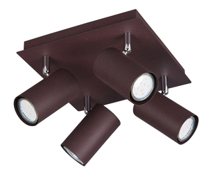 Plafoniera a 4 luci serie Marley, colore ruggine, 4xGU10 (Trio Lighting 802430424) - Product Image 1