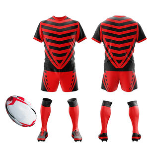 Uniformes de Rugby con Logotipo Personalizado OEM, Spandex/Poliéster Ecológico, Secado Rápido, Resistente al Viento, Ropa de Equipo para Clubes y Academias, Conjunto de Rugby - Product Image 2