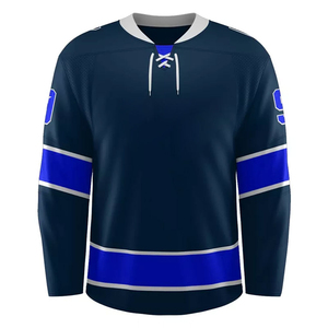 Personalice su propio diseño 2024 Venta al por mayor Diseño personalizado Sublimación Raya Bordado Equipo Juventud Hockey sobre hielo Jersey OEM ODM NewDesign - Product Image 3