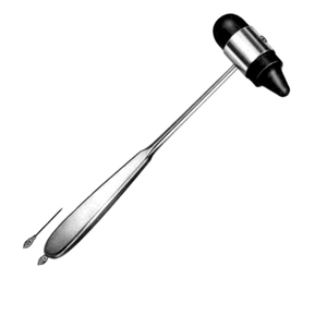 Marteau de percussion médical en acier inoxydable, construction professionnelle haute résistance, poignée confortable, réutilisable, diagnostic des réflexes - Product Image 2