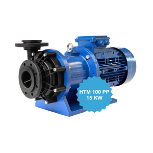 Centrifugal mag drive pumps model HTM 100 PP with motor 15 kw IEC 160 2P made of plastic Made in Italy magnetic water pump - Product Image 1