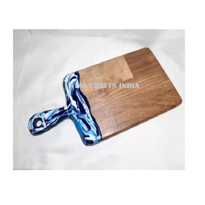 Royal Ocean Blue Resin Fresh Arrival 2024 Directement de l'usine coupe de bois bloc à découper planche de cuisine planche à découper en bois ensemble - Product Image 5