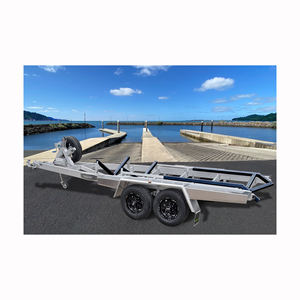 Remolque de barco de grado marino marco galvanizado en caliente ruedas de alta resistencia soportes ajustables luces impermeables y protección contra el óxido - Product Image 6