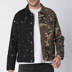 Chaqueta vaquera para hombre hecha en algodón de calle alta hecha en fábrica diseño al por mayor 350GSM chaqueta vaquera cómoda para hombre - Product Image 1