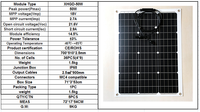 Panneaux solaires monocristallins semi-flexibles portables en gros de Chine, accessoires de voiture, panneaux solaires minces et enroulables de 200 W pour le camping en plein air