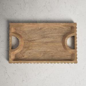 Ensemble de 2 plateaux de service en bois classique pur avec une qualité et des matériaux extra premium à très bon prix - Product Image 5