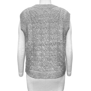 Pull en laine d'alpaga et polyester personnalisé pour femme Rose Knitting FW23, épais, respirant, anti-rides, décontracté, à manches longues, col en V, pour l'hiver - Product Image 2